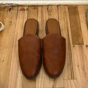 Brown slip on loafers!